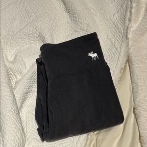 Abercrombie Kids Black Leggings with White Logo